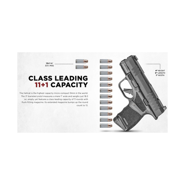 Pistole Springfield Armory HELLCAT Micro-Compact 3″  9mm Para - Schwarz, Bild 4